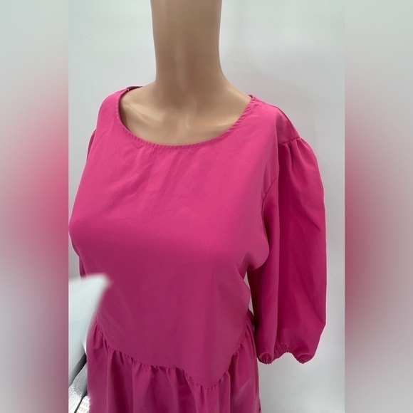 TALL POPLIN TIRED MIDI SMOCK DRESS SZ 10 NWT - Picture 8 of 10